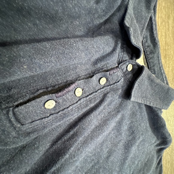 7 Diamonds Polo Shirt Adult Large‎ Blue Henley Button Short Sleeve Casual Preppy - Picture 6 of 12